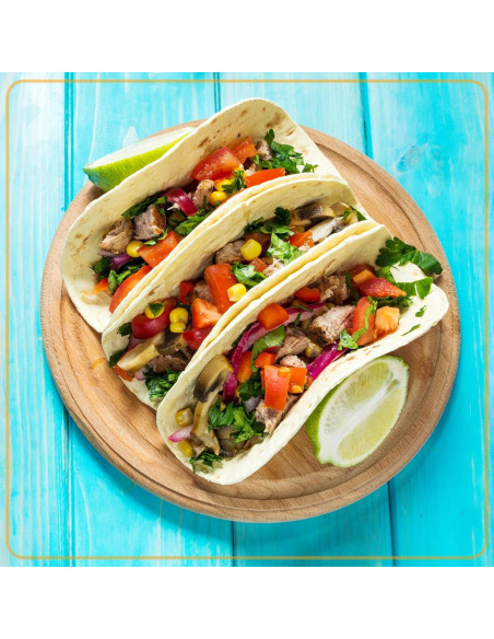 Juego de Servir Tacos Nostalgia 9 Piezas - Calentador y Cuencos