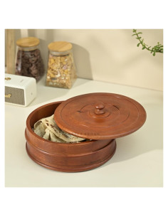 Caja de Roti Vintage Brick Brown de Madera 22.86x22.86 cm