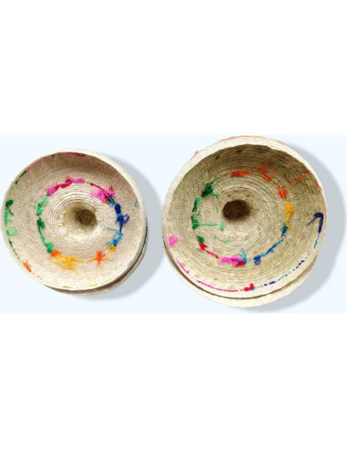 Paquete de 2 Tortilleros Sombrero y Tela de Tortilla - Hecho a Mano