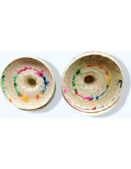 Paquete de 2 Tortilleros Sombrero y Tela de Tortilla - Hecho a Mano