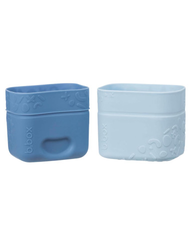 Tazas de Snack de Silicona b.box - Paquete de 2, Apta para Microondas y Lavavajillas
