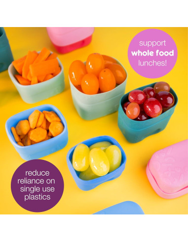 Tazas de Snack de Silicona b.box - Paquete de 2, Apta para Microondas y Lavavajillas