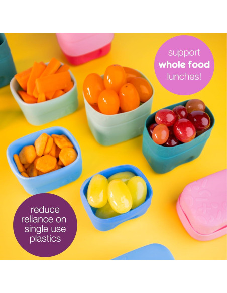 Tazas de Snack de Silicona b.box - Paquete de 2, Apta para Microondas y Lavavajillas