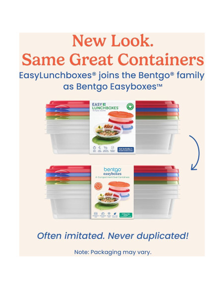 Contenedores Ovalados Bentgo Easyboxes 4 Compartimentos Set 8 Piezas Contenedores Ovalados Bentgo Easyboxes 4 Compartimentos Set 8 Piezas
