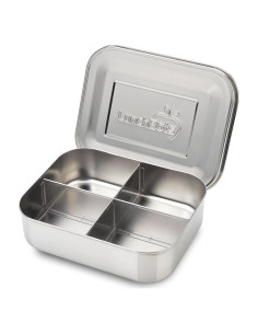 Contenedor de Snack Cuadrado LunchBots 4 Secciones Acero Inoxidable