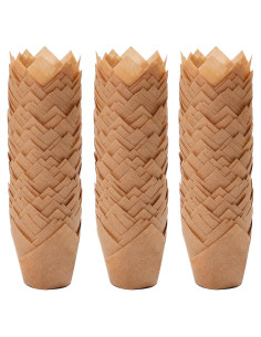 Moldes para Hornear Tulipán Ruisita 150 Piezas Mini Natural