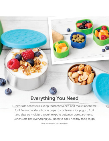 Contenedor de Almuerzo LunchBots Trio Acero Inoxidable 3 Secciones