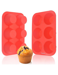 Molde de Muffin Grande de Silicona Bongpuda - 6 Tazas