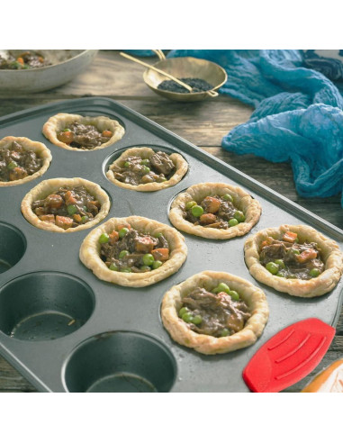 Sartén para Mini Muffins Boxiki 12 Tazas Acero Antiadherente