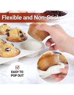 Set de Moldes de Silicona CAKETIME para Muffins 12+24 Tazas 2