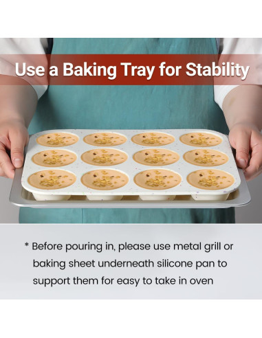 Set de Moldes de Silicona CAKETIME para Muffins 12+24 Tazas