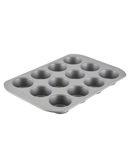 Molde para Muffins Antiadherente Farberware 12 Tazas Gris
