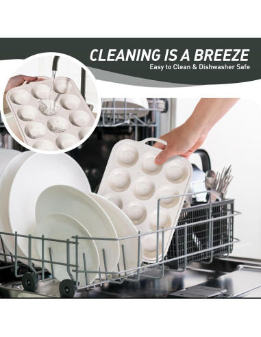 Molde de Silicona para Muffin Socisen 12 Tazas Regular Crema