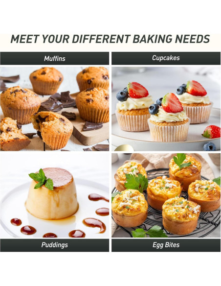 Molde de Silicona para Muffin Socisen 12 Tazas Regular Crema