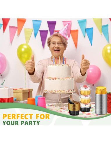 120 Tazas de Hornear de Aluminio Desechables Eaasty 125 ml