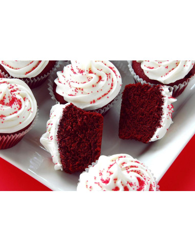 Molde de Muffin de Silicona Aokinle 6 Tazas Antiadherente Rojo