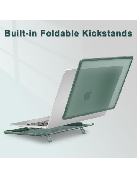 Funda Dura Mosiso para MacBook Air 13.6 Verde Esmeralda