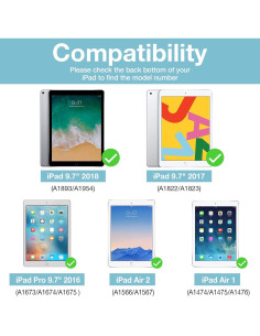 ProCase Funda con Teclado Inalámbrico para iPad 9.7 - Negro 2