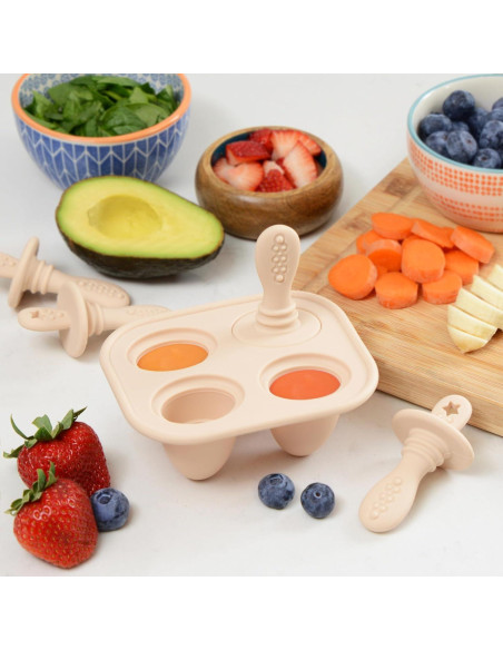 Molde de Popsicle PrimaStella de Silicona Verde Salvia - 4 porciones