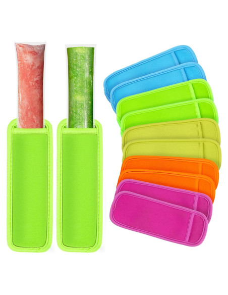 10 Fundas Reutilizables para Paletas MAQIHAN - Neopreno Multicolor