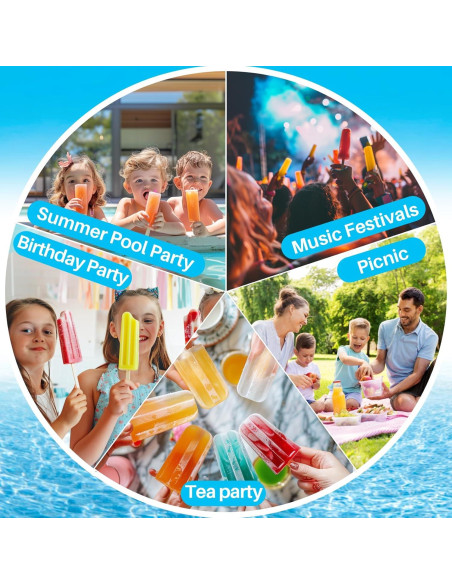 10 Fundas Reutilizables para Paletas MAQIHAN - Neopreno Multicolor