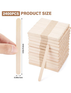 2400 Palitos de Madera para Manualidades MMonDod 11.4 cm 2