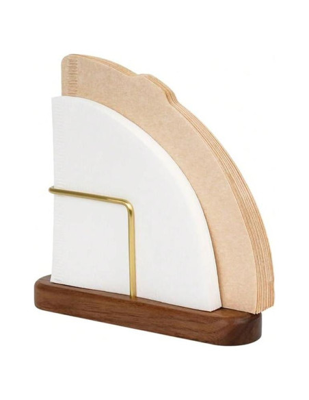 Soporte para Filtros de Café Shoxil - Madera Nogal y Latón