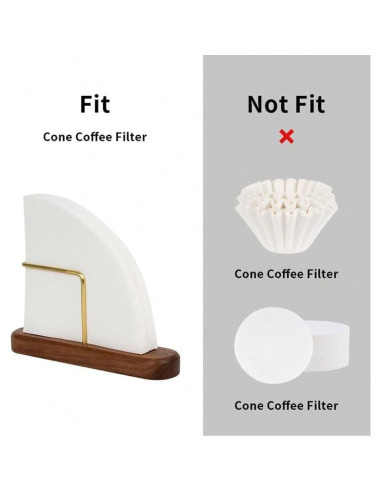 Soporte para Filtros de Café Shoxil - Madera Nogal y Latón