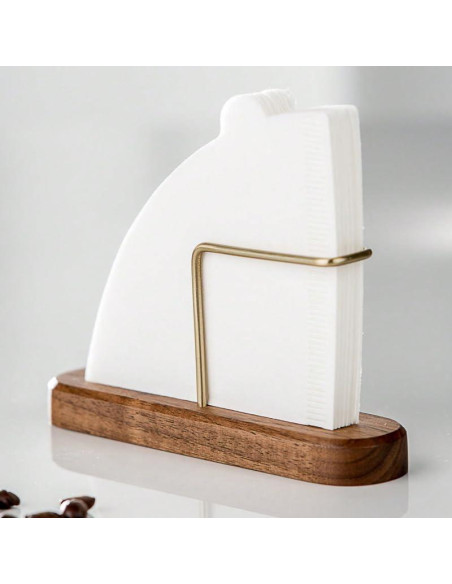 Soporte para Filtros de Café Shoxil - Madera Nogal y Latón