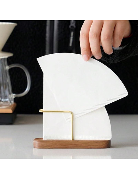 Soporte para Filtros de Café Shoxil - Madera Nogal y Latón