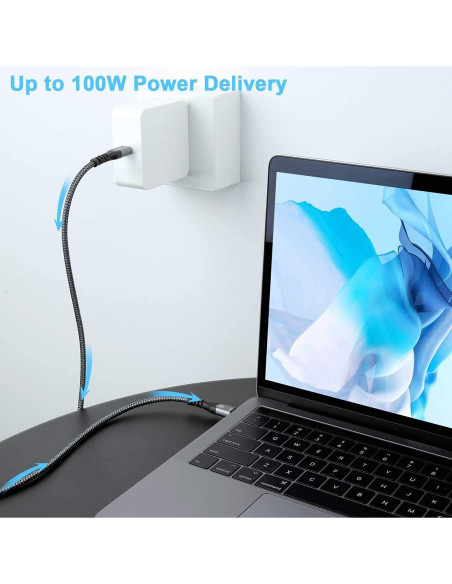 Cable BoxWave USB-C a USB-C 3m 100W para Mileseey TR256B/E
