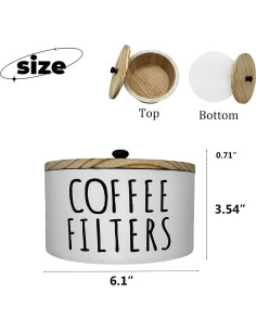 Soporte para Filtros de Café LONG TAO 15.5x15.5cm Madera 2