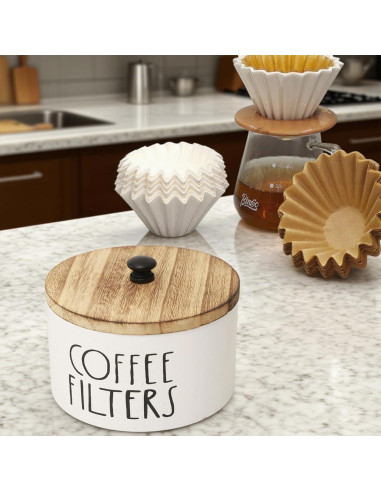 Soporte para Filtros de Café LONG TAO 15.5x15.5cm Madera