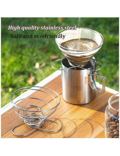 Soporte de Filtro de Café Plegable MERMOO YILAN Acero Inoxidable 2