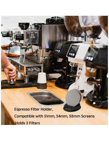 Soporte de Pantalla de Puck de Café DZ-1 - Silicona Negra