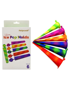 Moldes de Paletas de Silicona Helpcook - 6 Piezas 100 ml