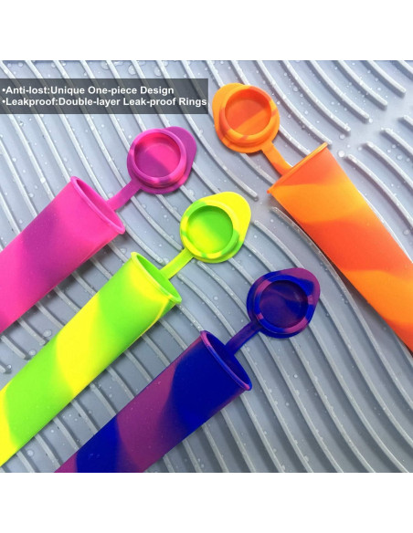 Moldes de Paletas de Silicona Helpcook - 6 Piezas 100 ml