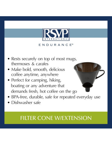 Filtro de café manual RSVP 17.8x15.9 cm para jarras
