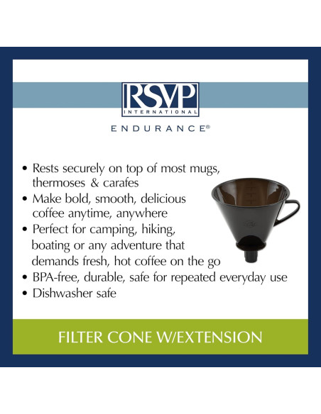 Filtro de café manual RSVP 17.8x15.9 cm para jarras