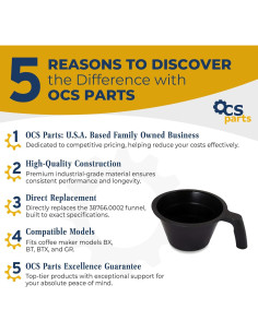 Cesta de embudo OCS Parts 38766.0002 para cafetera Bunn 2