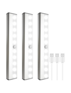 Luz LED Recargable SIXDEFLY con Sensor de Movimiento 3 Pzas