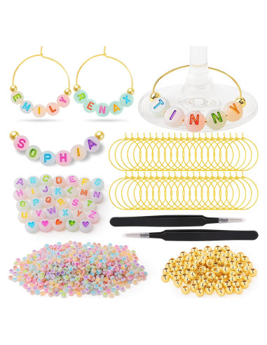 Kit de Encantos para Copas de Vino TMKEFFC - 810 Piezas Luminiscentes