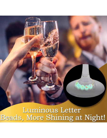 Kit de Encantos para Copas de Vino TMKEFFC - 810 Piezas Luminiscentes