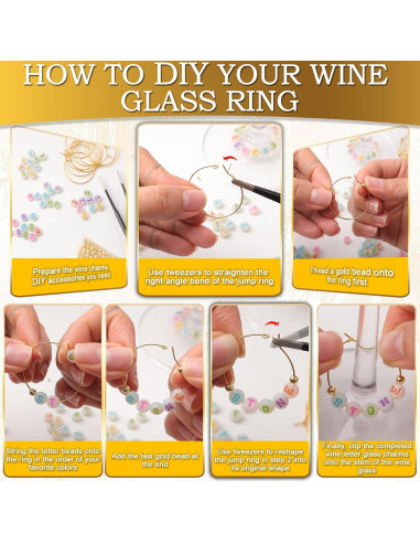 Kit de Encantos para Copas de Vino TMKEFFC - 810 Piezas Luminiscentes