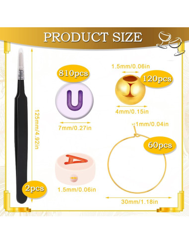 Kit de Encantos para Copas de Vino TMKEFFC - 810 Piezas Luminiscentes