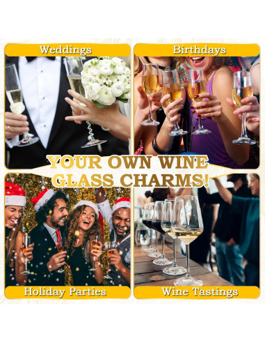 Kit de Encantos para Copas de Vino TMKEFFC - 810 Piezas Luminiscentes