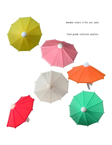 Juego de 6 Marcadores de Copas de Vino Silicona Golandstar