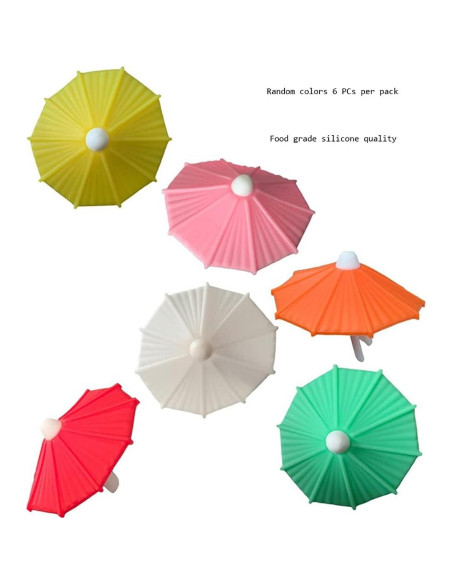 Juego de 6 Marcadores de Copas de Vino Silicona Golandstar