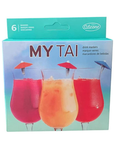 Juego de 6 Marcadores de Copas de Vino Silicona Golandstar