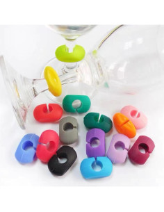 Marcadores de Copas de Vino TuTuYa 52PCS Silicona Reutilizables 2